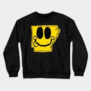 Arkansas Happy Face with tongue sticking out Crewneck Sweatshirt